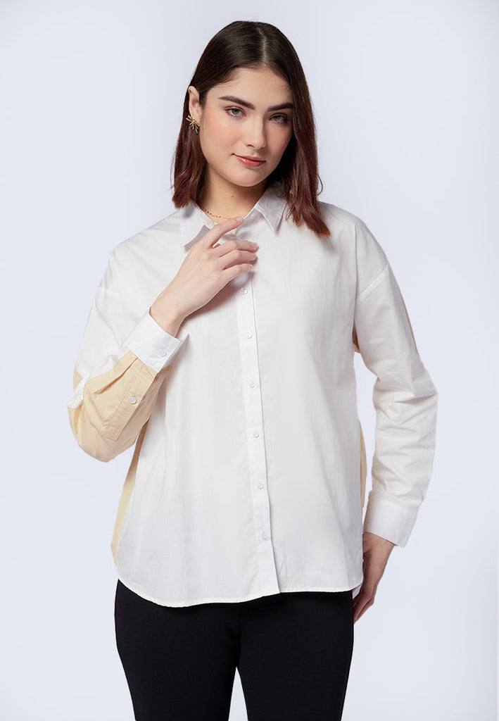 Two Tone Oversized Shirt