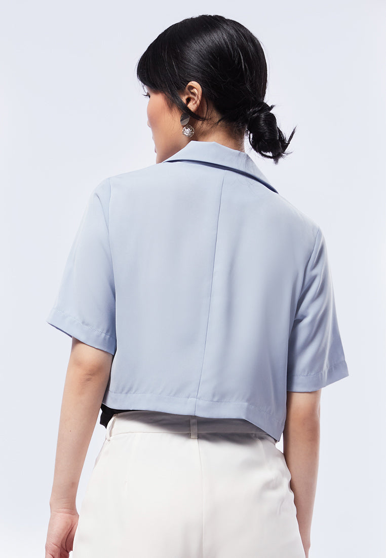 Short Sleeve Crop Blazer1