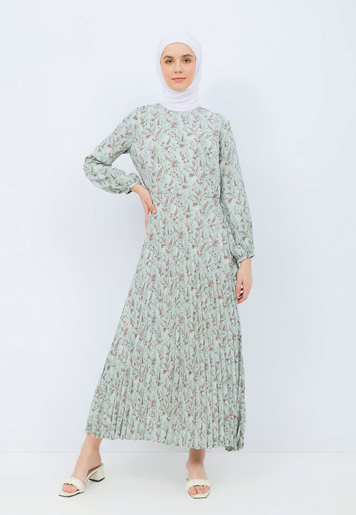 Printed Long Sleeve Gamis