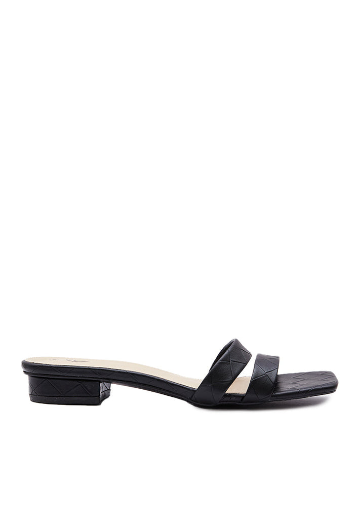 Black Double Strap Sandals