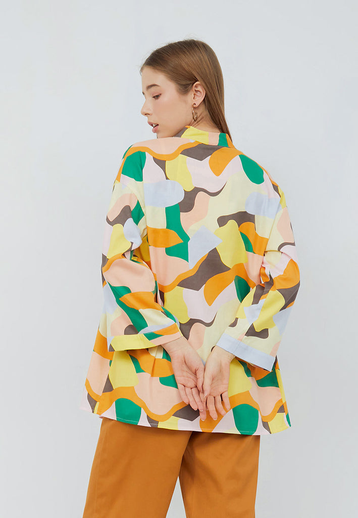 Printed 3/4 Sleeve Kimono