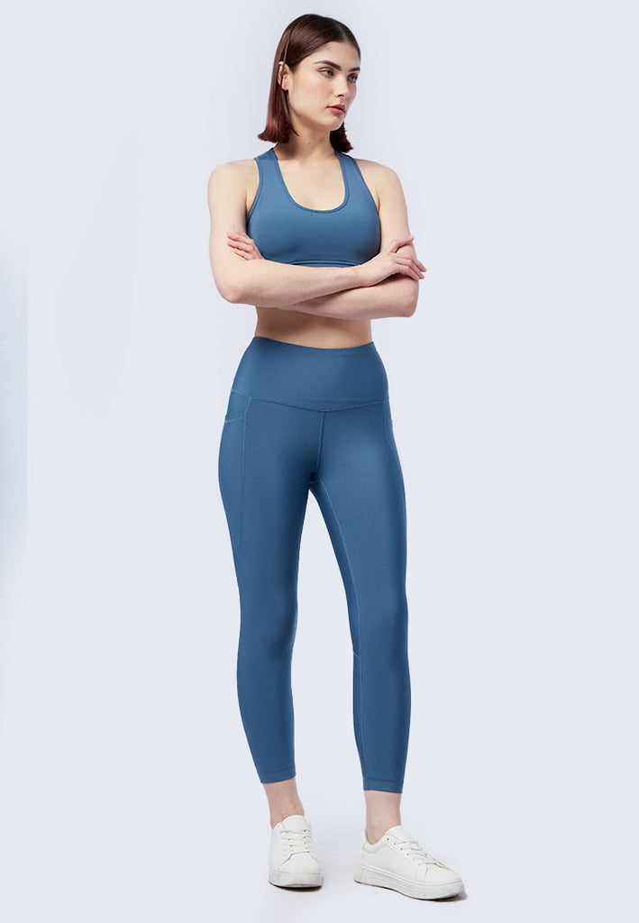 Crop Sports Legging with Side Pockets