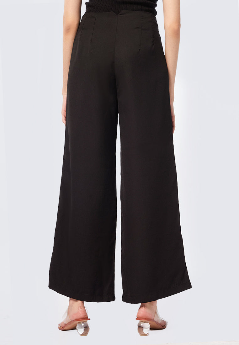 Buy Trendyol High Waisted Wide Leg Trousers In Blue | 6thStreet Oman Buy Trendyol High Waisted Wide Leg Trousers In Blue | 6thStreet Oman