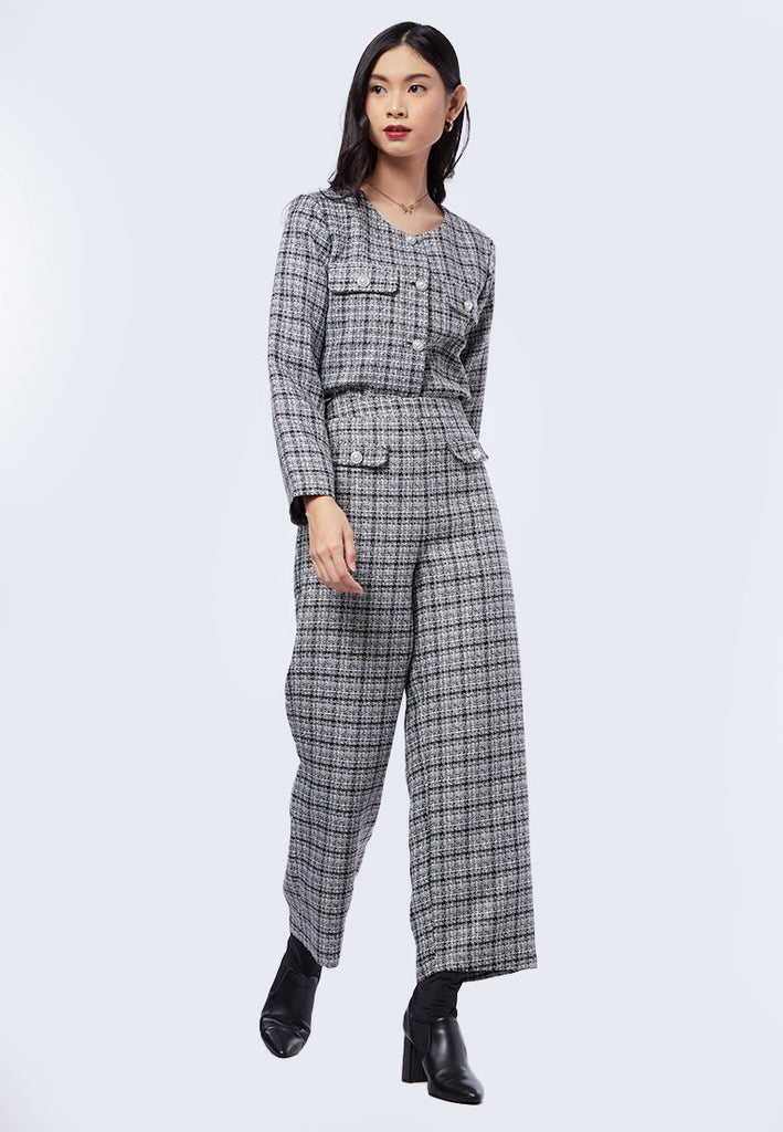 Tweed Pants with Patch Pocket