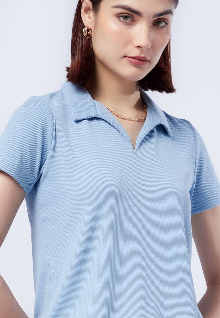 V-Neck Short Sleeve Polo Shirt