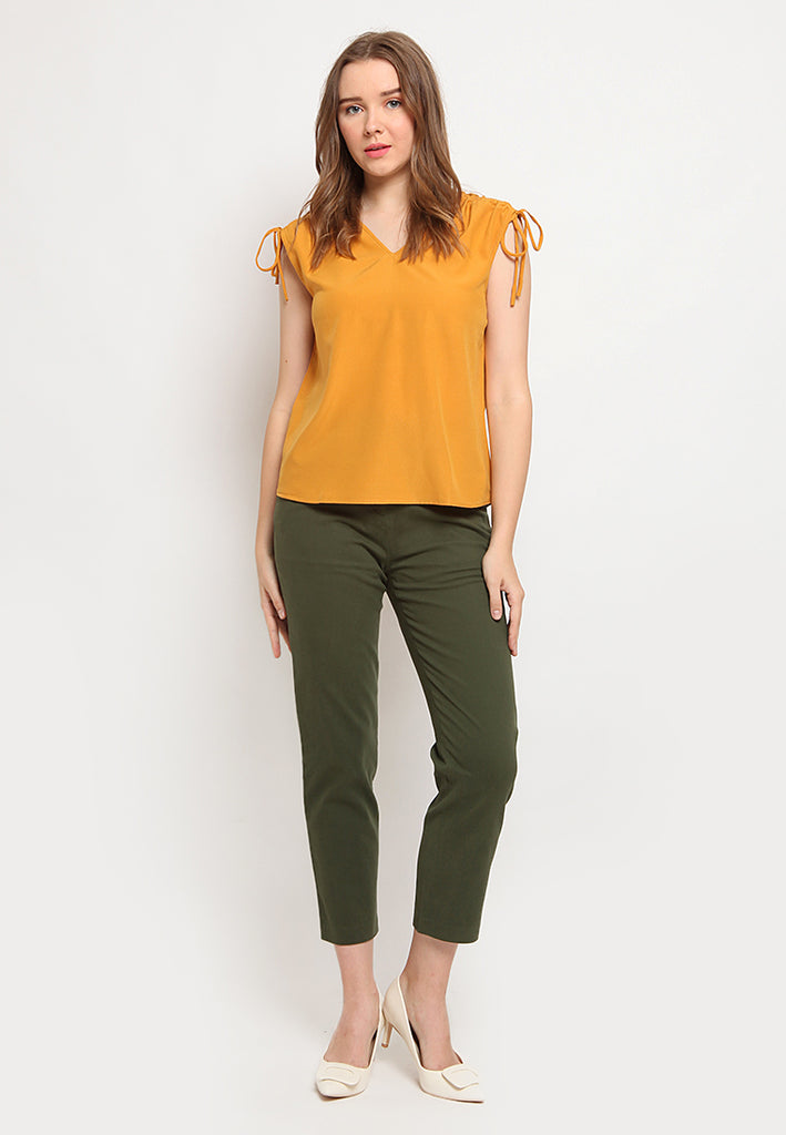 Sleveeless Ruched Top