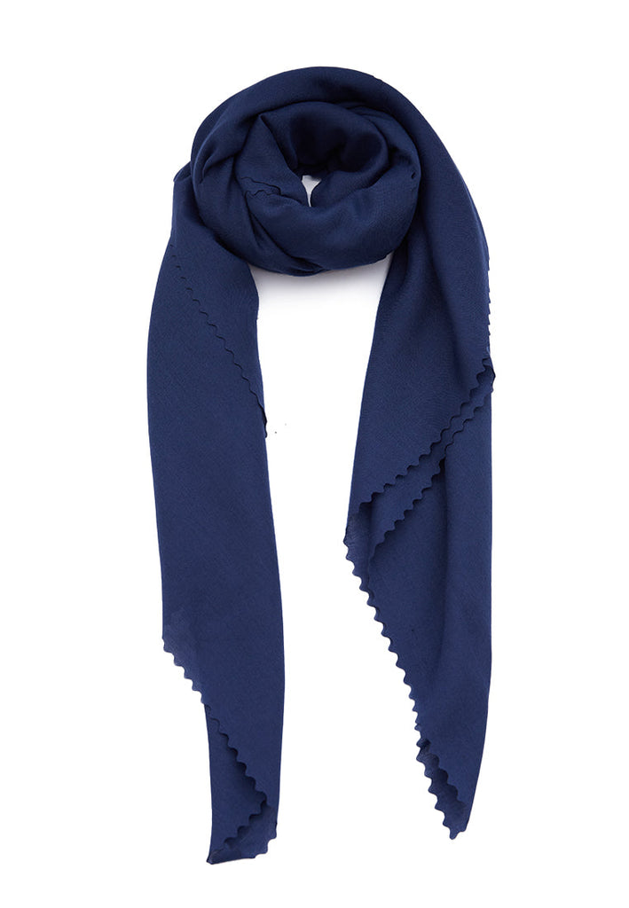 Solid Navy Square Scarf
