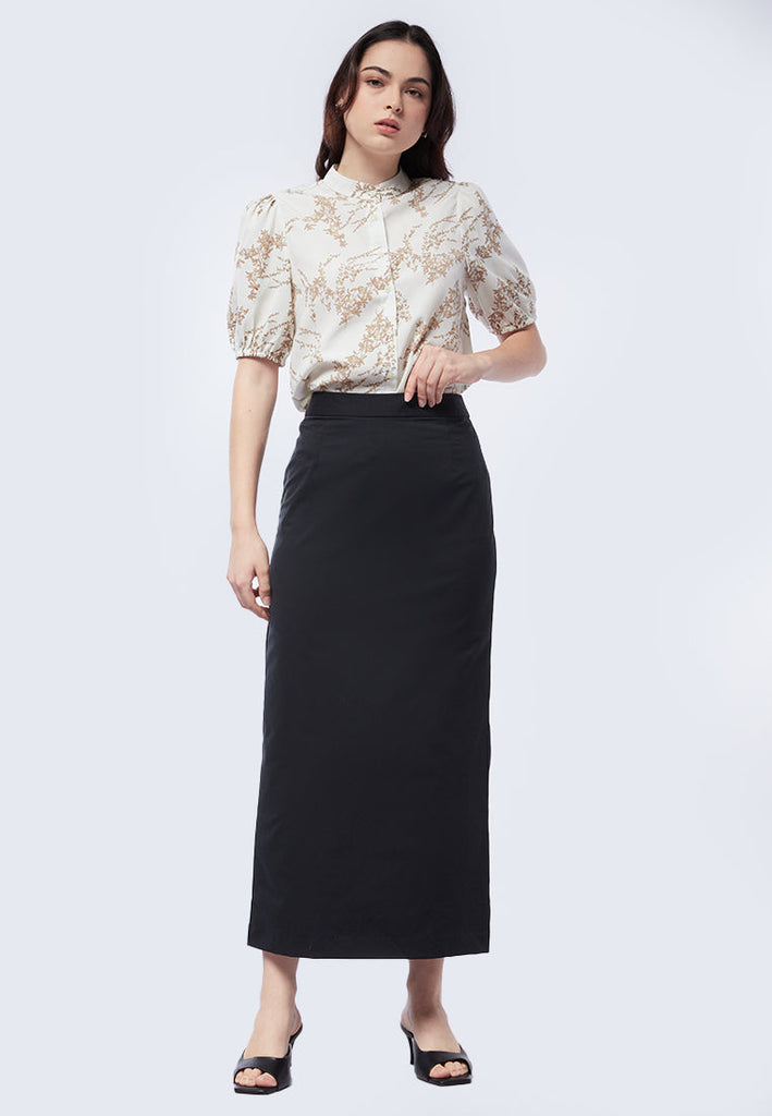Fitted Basic Maxi Skirt