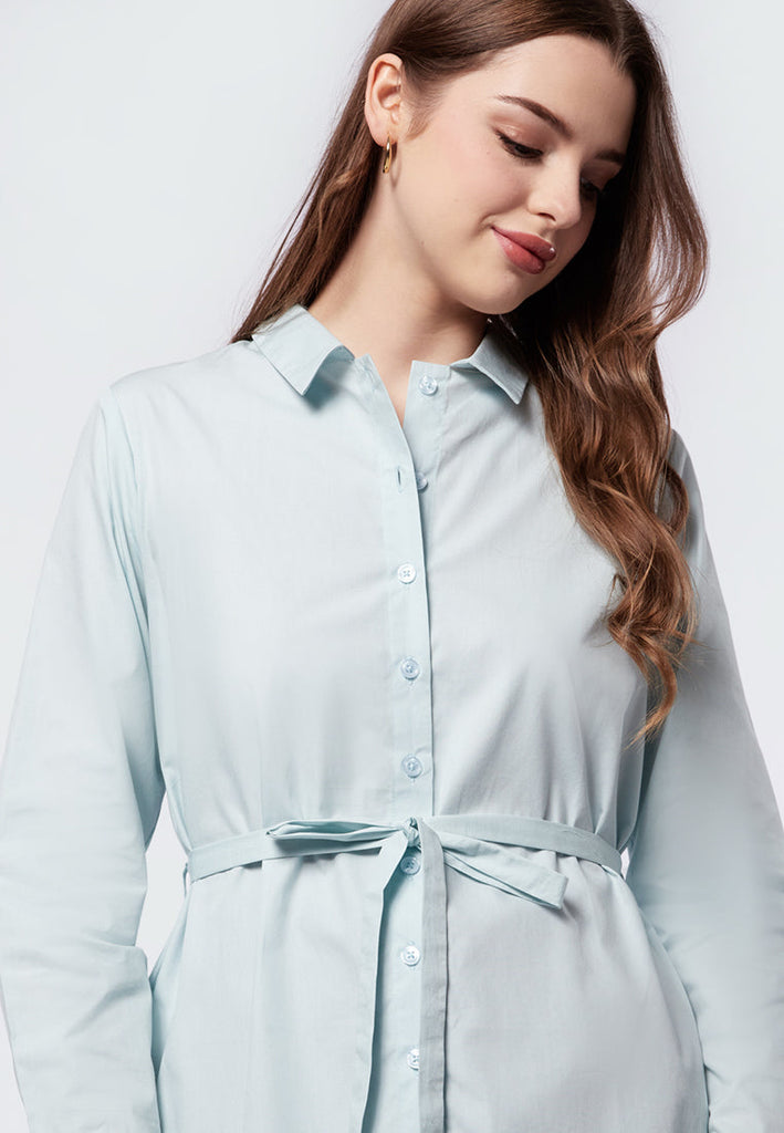 Belted Tunic with Back Slit Details