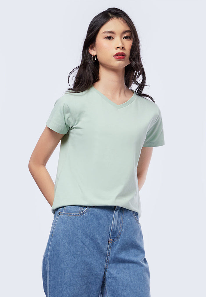 Basic V-Neck Cotton T-Shirt
