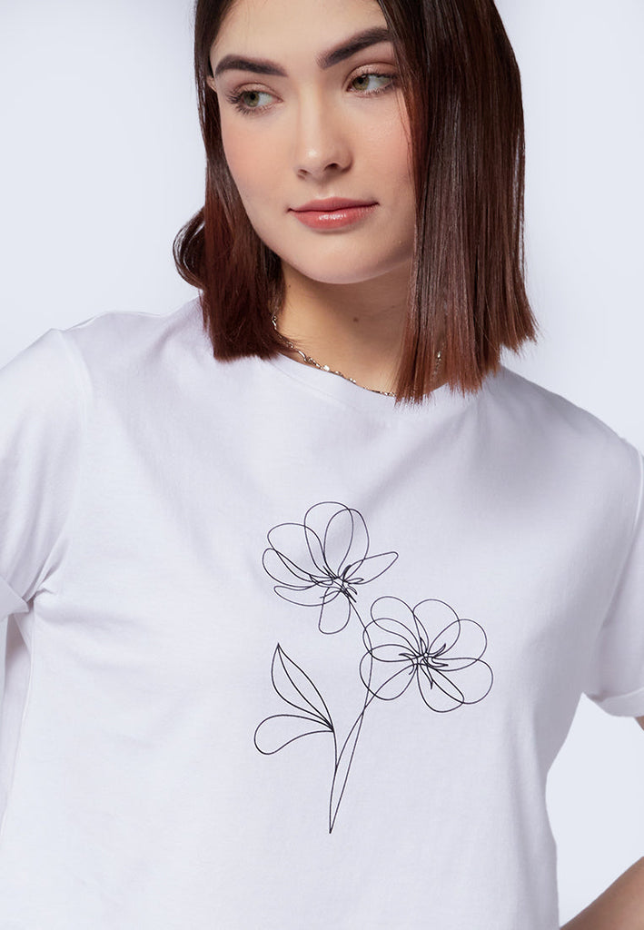 Short Sleeve Graphic Crop T-Shirt