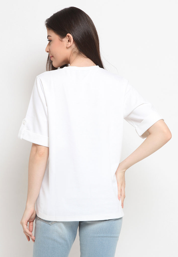 Rolled up short sleeve t-shirt