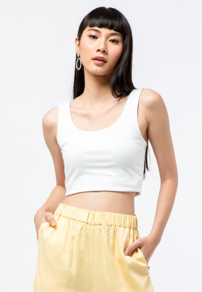 Fitted Sleeveless Crop Top