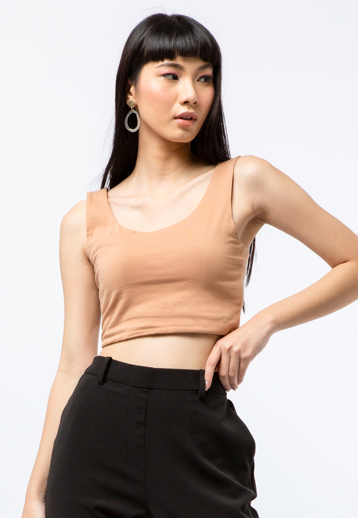 Fitted Sleeveless Crop Top