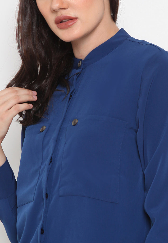 Pocketed Detail Blouse