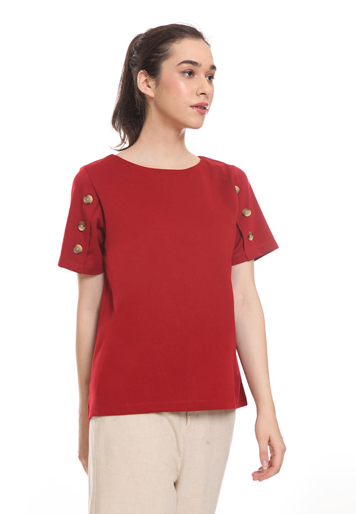 Blouse with Horn Buttons