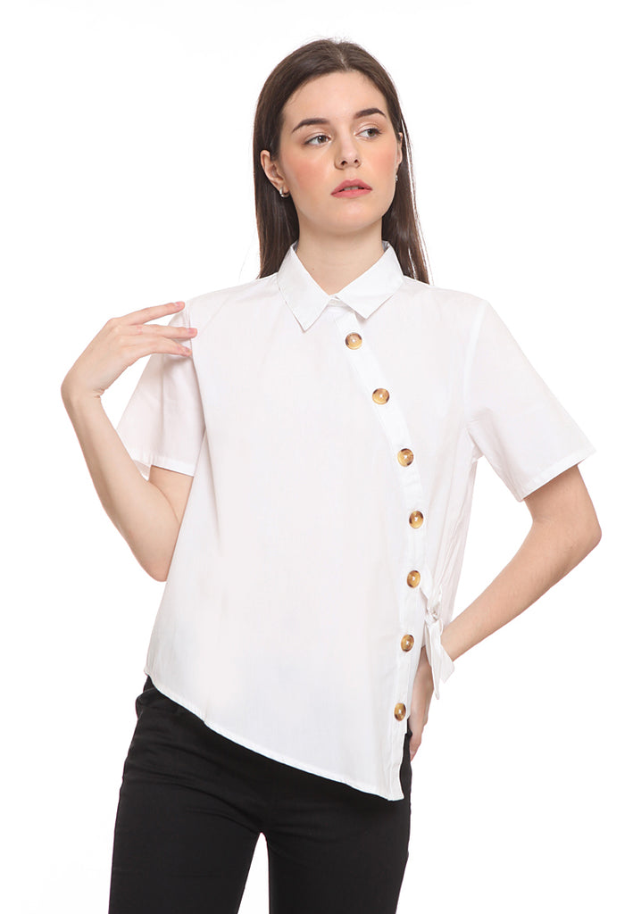 Asymetrical Blouse With Buttons