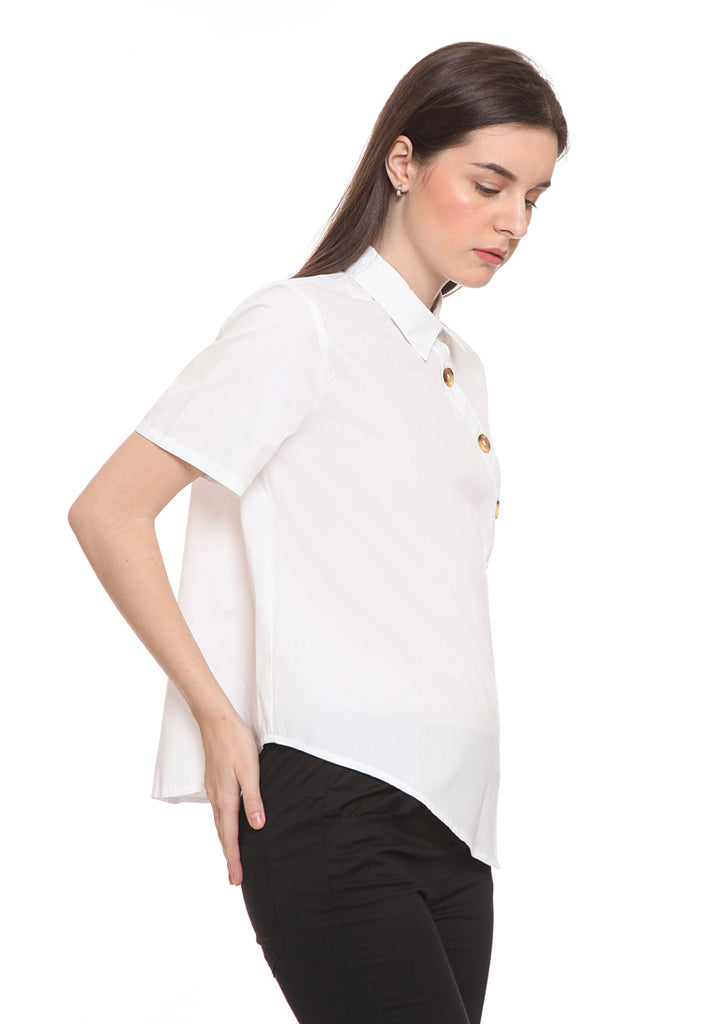 Asymetrical Blouse With Buttons
