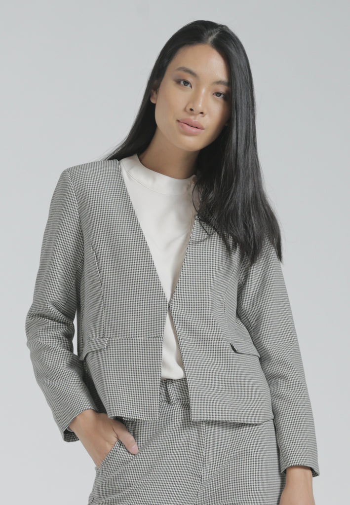 Houndstooth Short Jacket