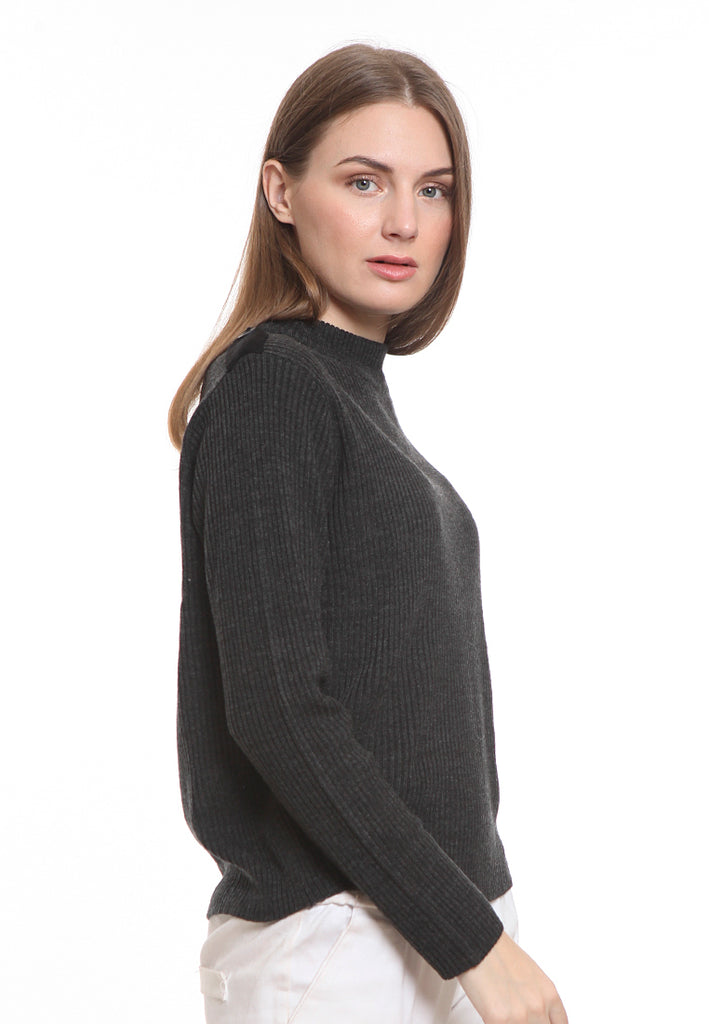 Basic Sweater with Epaulet