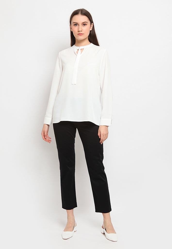 Tie neck detailed blouse