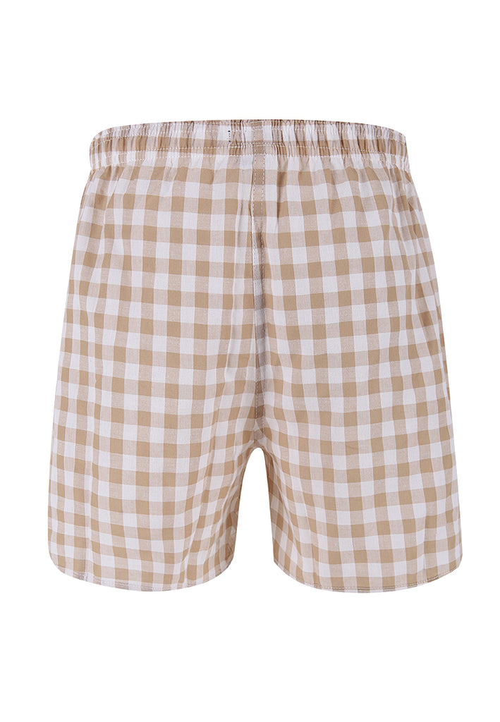 Boxer Beige Checked
