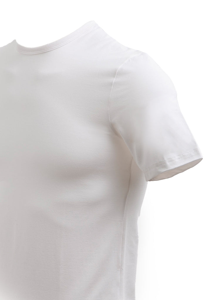Solid Short Sleeve R Neck Undershirt