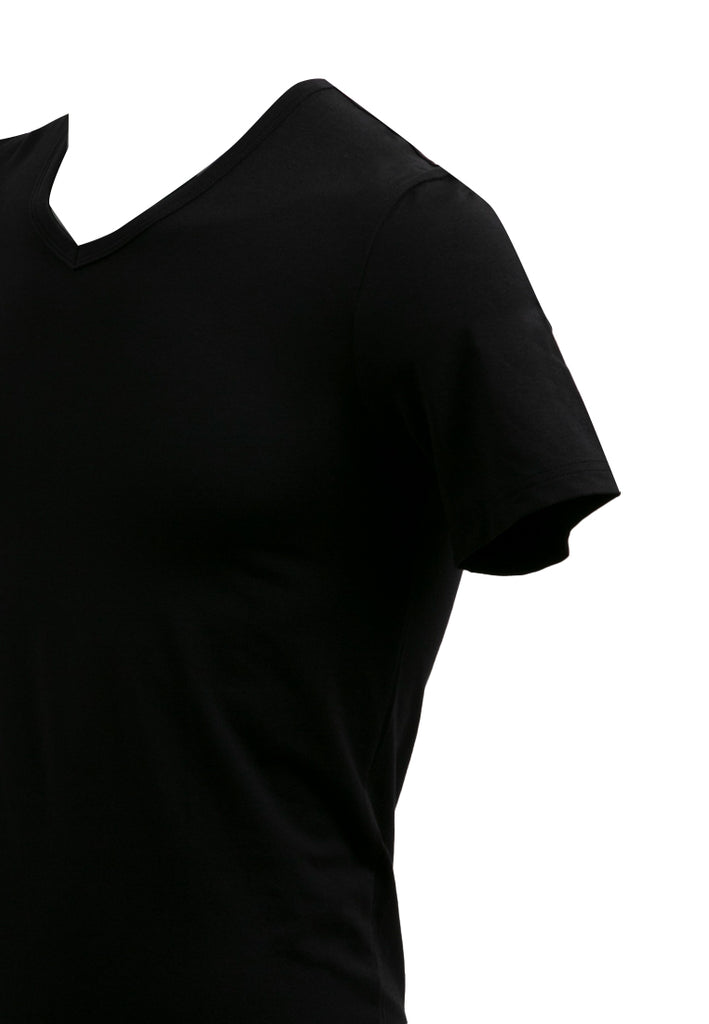 Solid Short Sleeve V Neck Undershirt